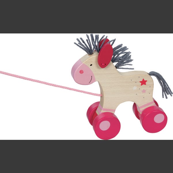 goki Het trekken van speelgoed paard Lillie