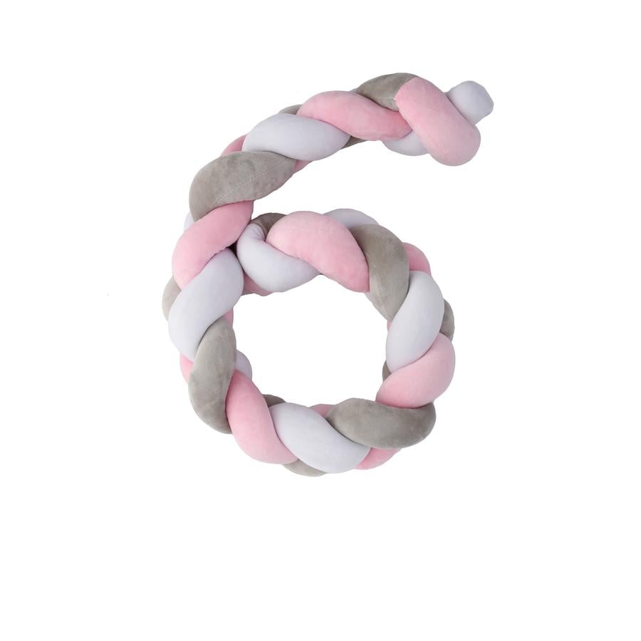 Plastimyr Ziergeflecht Twist 200cm in grau/rosa/weiß