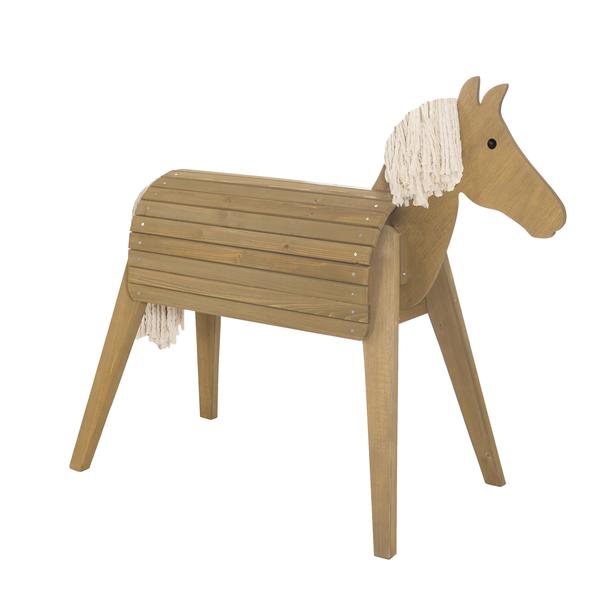 kindsgard Outdoor dřevěný kůň na zahradu hoppehu hnědý