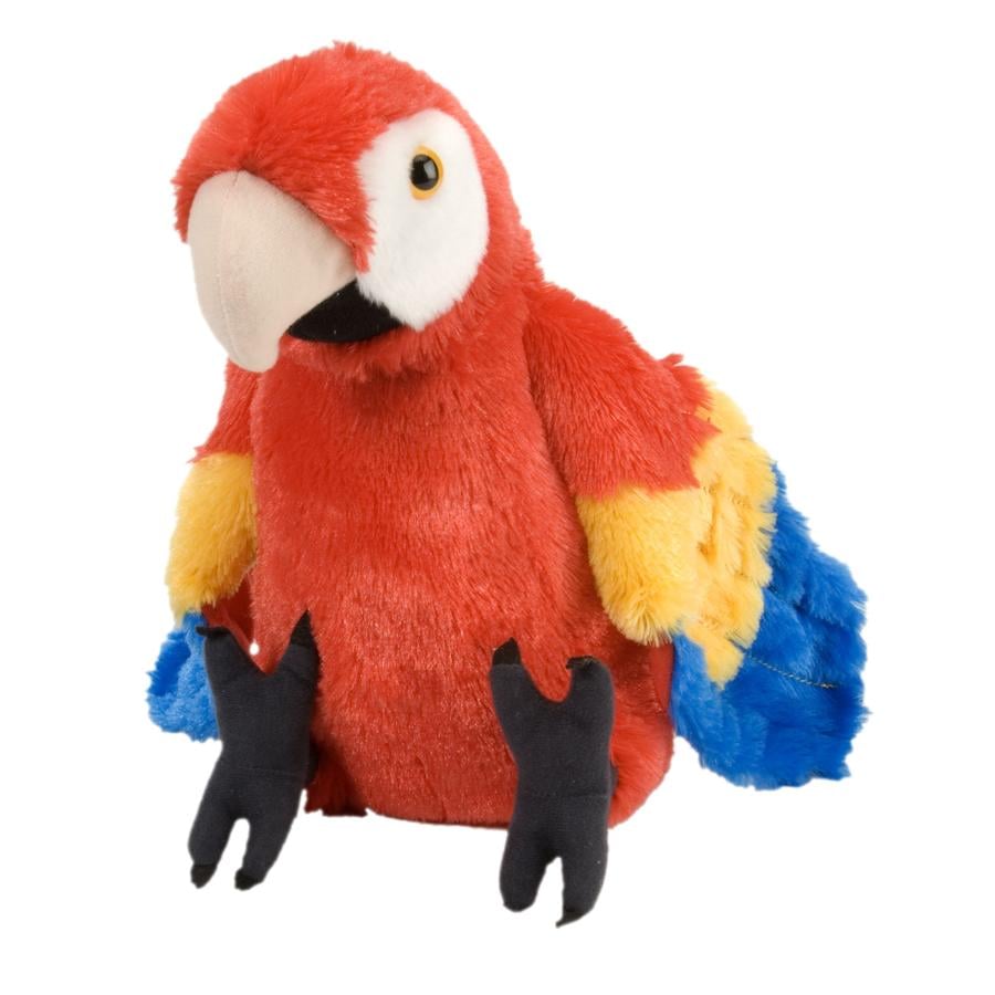 Wild Republic Mjukdjur Cuddle kins papegoja ljusröd macaw