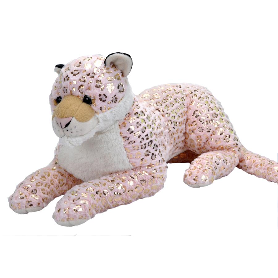 Wild Republic Blødt legetøj Cuddle kins Jumbo snow leopard pink