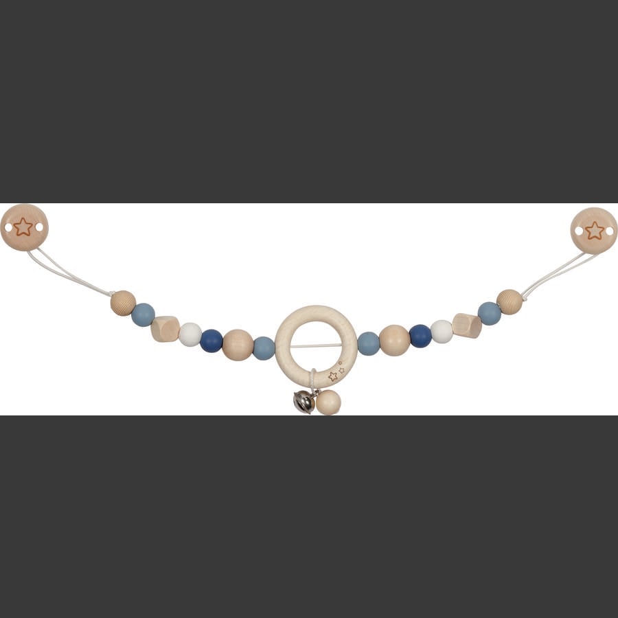 goki Kočárkový řetěz hvězda s klipy modrý