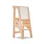Bianconiglio Kids ® Krzesełko edukacyjne EVO lakierowana naturalnie z zabezpieczeniem przed wypadnięciem KidSafe
