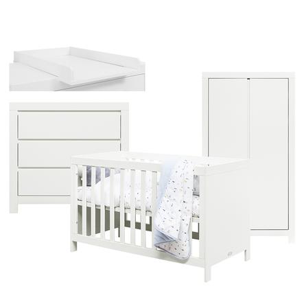Bopita Babyzimmer Thijn 3-teilig 60 x 120 cm weiß mit Wickelaufsatz