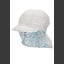 Sterntaler Peaked cap met nekbescherming Vissen lichtgrijs