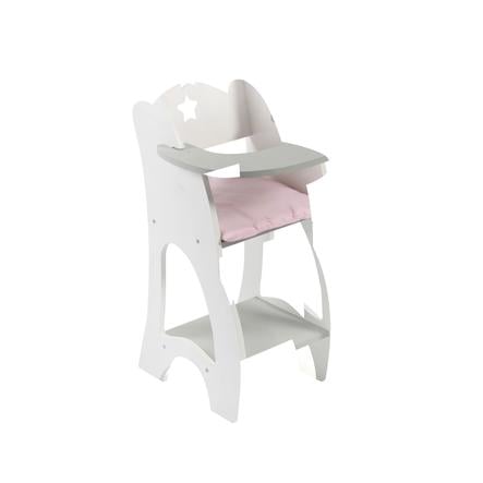 Wysokie krzesełko dla lalek BAYER CHIC 2000 - Stars szare