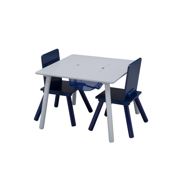 Delta Child ren Opbergtafel en stoelenset (Blauw/Wit)