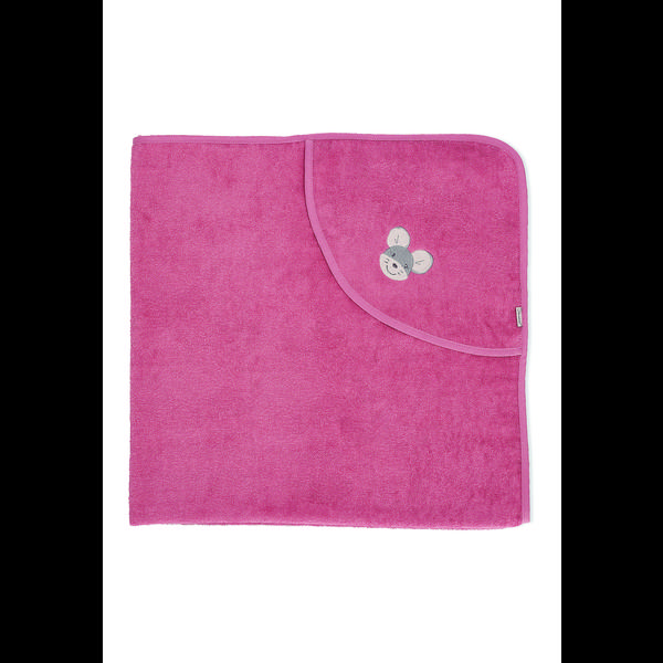 Sterntaler Badehåndklæde med hætte Mabel pink 100 x 100 cm 