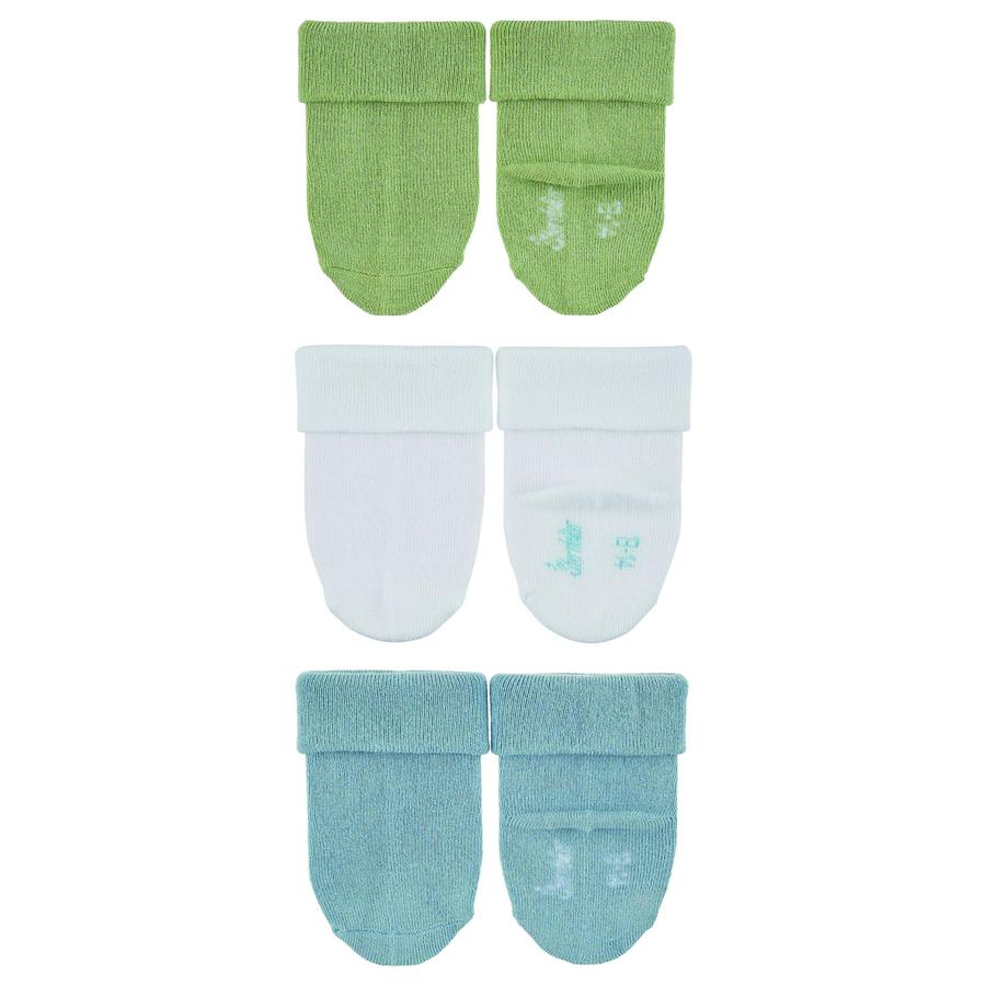 Sterntaler First Baby Socks 3-Pack Bamboo Light Blue