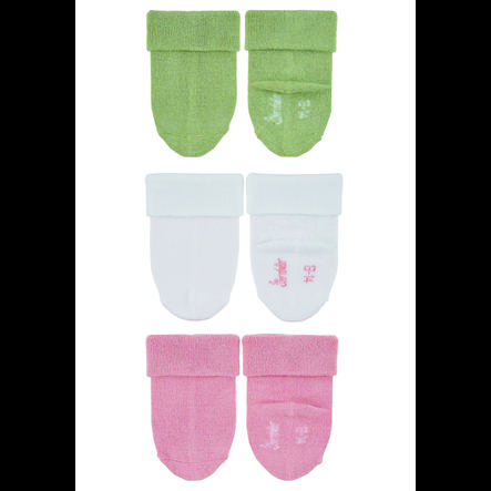 Sterntaler Primer paquete de calcetines para bebés de bambú rosa pálido