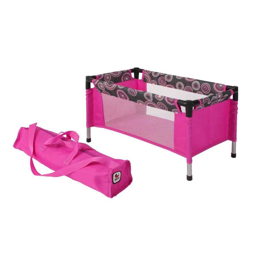 BAYER CHIC 2000 Dolls Travel Cot Hot Pink Pearl 