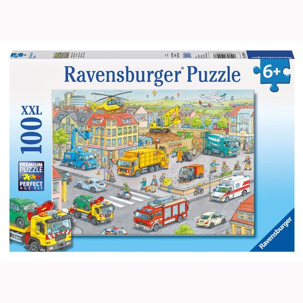 Ravensburger Puzzle XXL 100 Teile - Fahrzeuge in der Stadt
