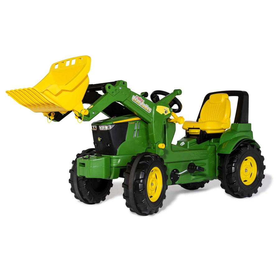 rolly®toys Tracteur enfant à pédales rollyFarmtrac Premium II John Deere 7310R, pelle rollyTrac