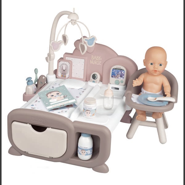 Smoby Vauva Nurse Cocoon Nukkejen leikkihuone 3-in-1 nuken kanssa
