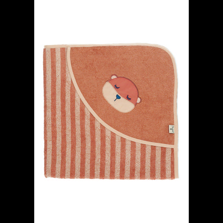 Sterntaler GOTS Badehåndklæde med hætte Otti brun 80 x 80 cm
