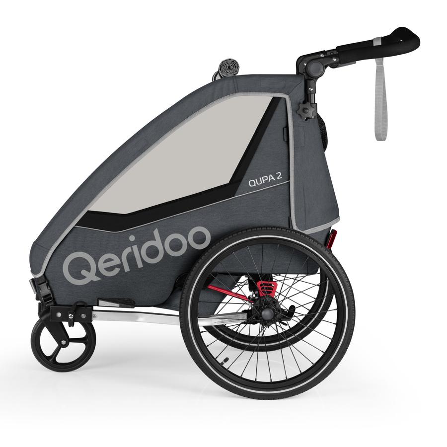 Qeridoo ® QUPA 2 Pyöräperävaunu Grey