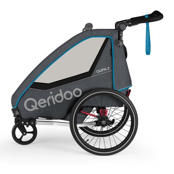 Qeridoo ® QUPA 2 Blå barn cykelanhænger