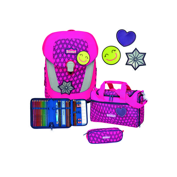 Scout Sunny II Neon Safety 4 kpl:n setti - Pink Glow (vaaleanpunainen)