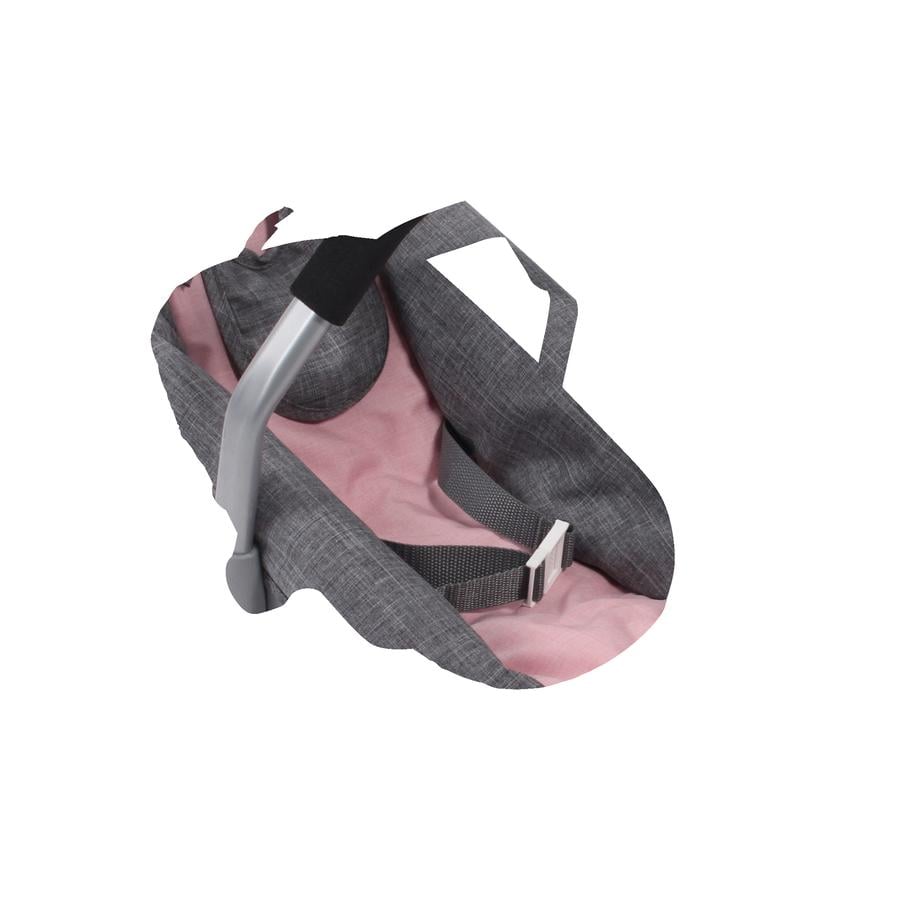 BAYER CHIC 2000 Silla de coche de juguete Melange gris-rosa