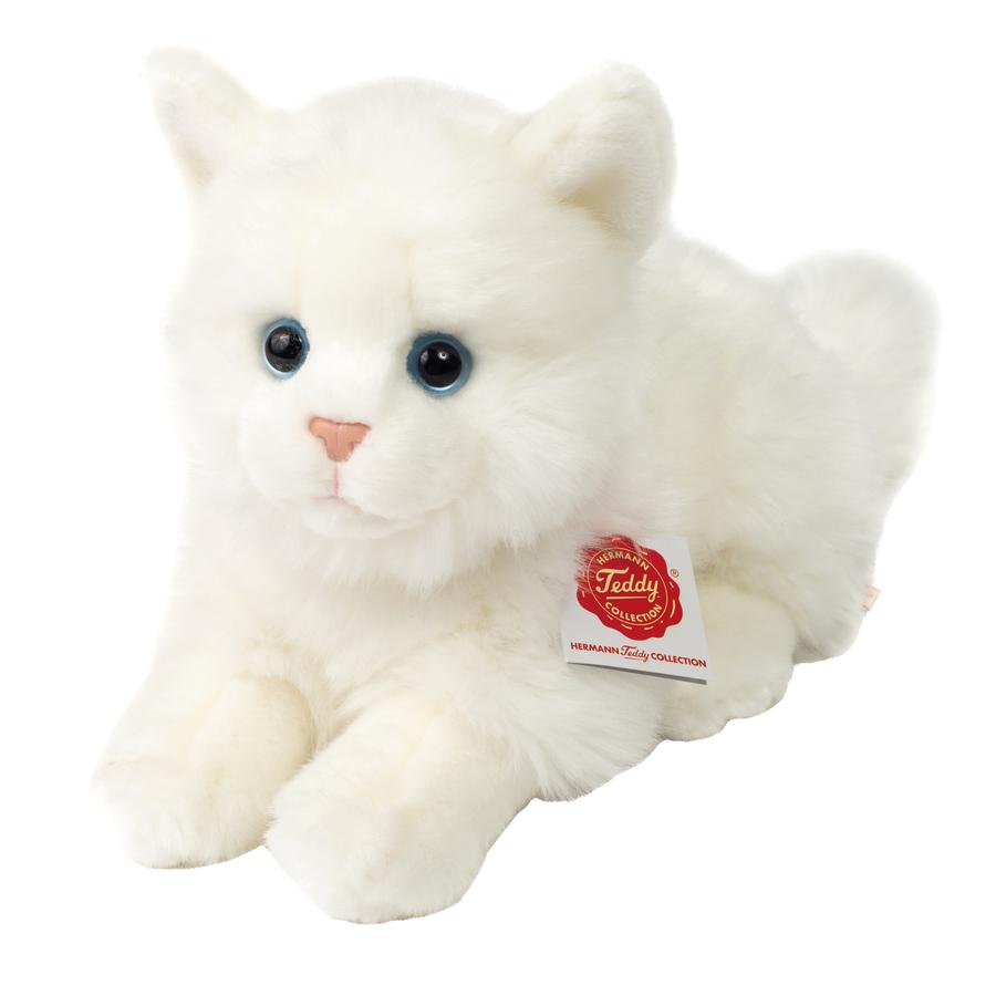 Teddy HERMANN® Katze Britisch Kurzhaar weiß, 20 cm