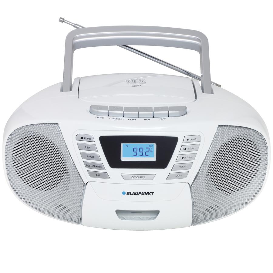 BLAUPUNKT Lecteur CD radio enfant Boombox, USB, Bluetooth cassette 4.2 blanc