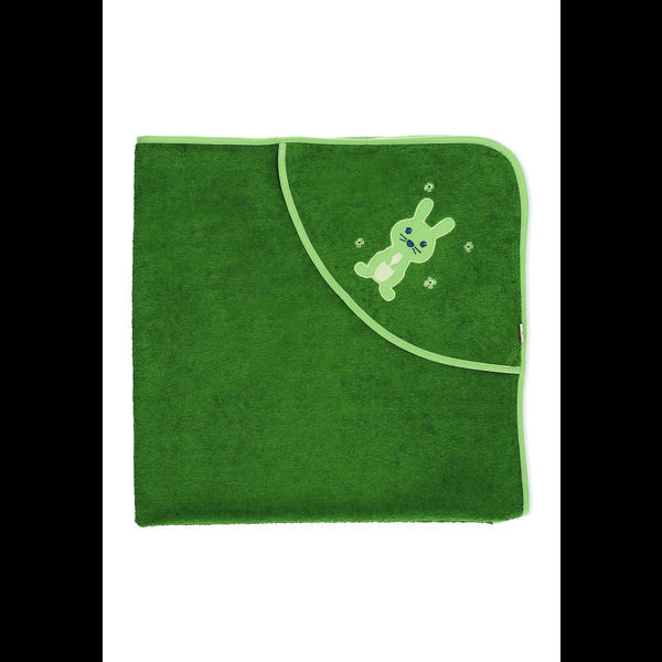 Sterntaler Badehåndklæde Kinni uni mørkegrøn 100 x 100 cm 