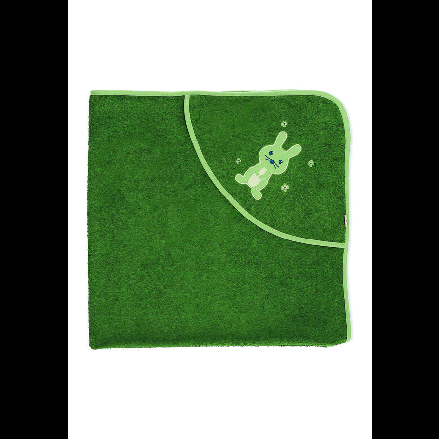 Sterntaler Badehåndkle Kinni uni mørkegrønn 100 x 100 cm