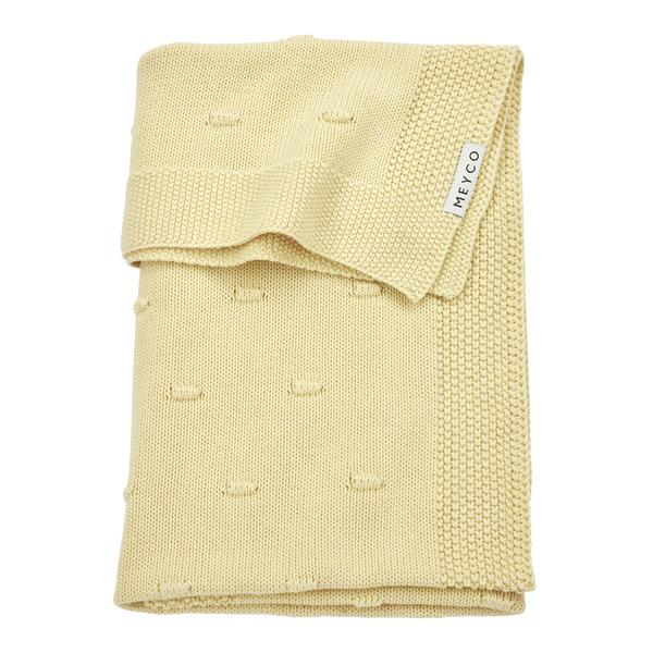 Meyco dětská deka Knots Soft 75 x 100 cm žlutá