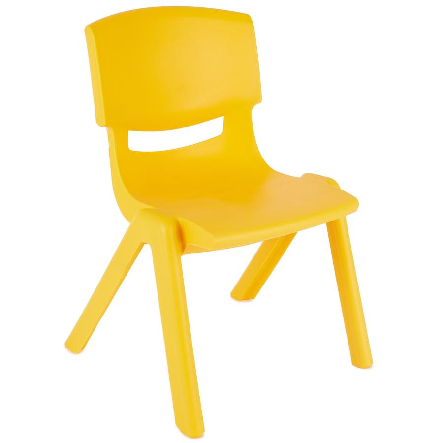 BIECO Dětská židle z plastů, žlutá