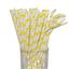 Luxentu Papier-Trinkhalme Gepunktet mit Knick 19.7 cm 100er Set gelb