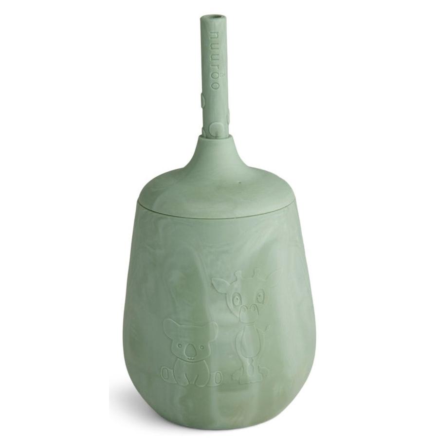 Nuuroo Vaso con pajita Adita 230ml, Light Green Mix