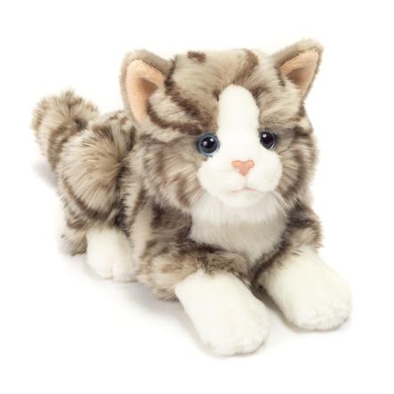 Teddy HERMANN® Katze liegend grau, 20 cm