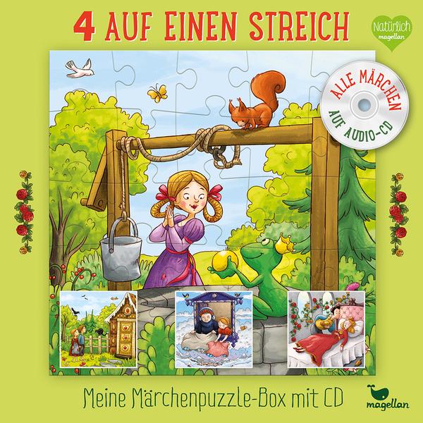 Magellan Verlag 4 auf einen Streich - Meine Märchenpuzzle-Box mit CD


