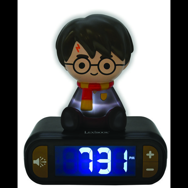 LEXIBOOK Väckarklocka med 3D Harry Potter nattljusfigur och fantastiska ringsignaler