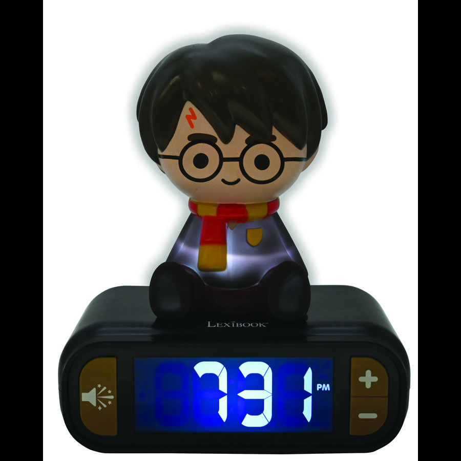 LEXIBOOK Väckarklocka med 3D Harry Potter nattljusfigur och fantastiska ringsignaler