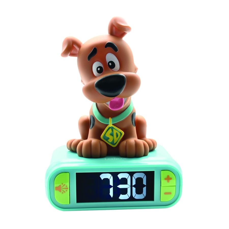 LEXIBOOK Väckarklocka med 3D Scooby Doo nattljusfigur och fantastiska ringsignaler