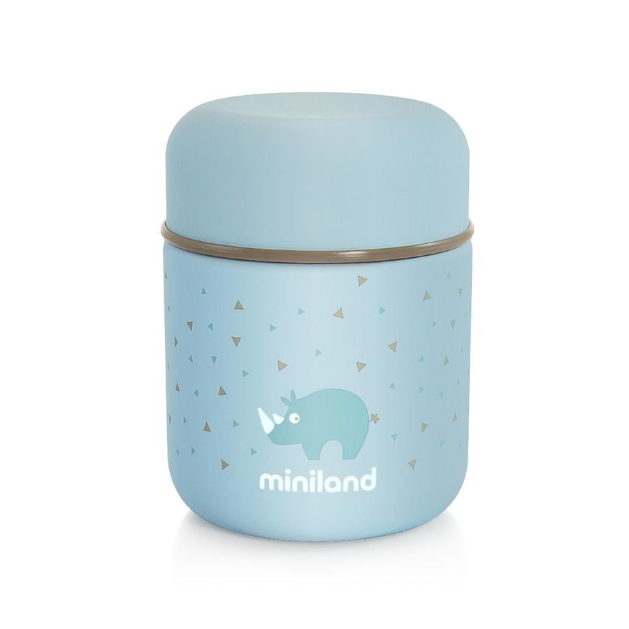 miniland silkeagtig mad termos mini thermo container turkis 280ml