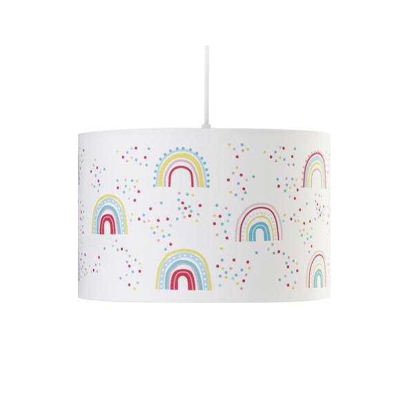 LIVONE hængelampe Happy Style til børn Rainbow hvid/multi