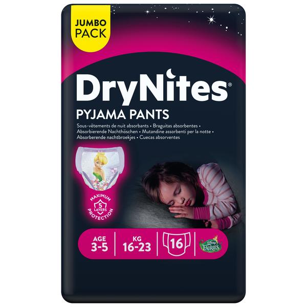 Huggies DryNites Pyjama Pants jetable fille 3-5 ans Jumbopack