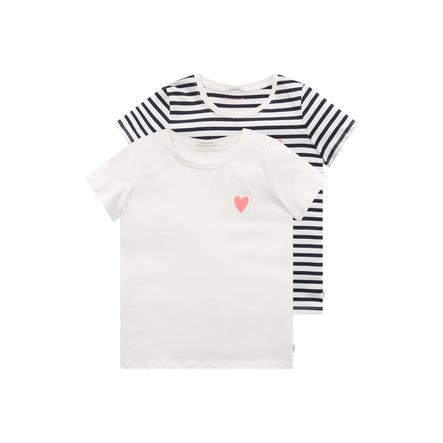 pinkorblue.nl | TOM TAILOR T-shirt 2-pack Hart Fluister White