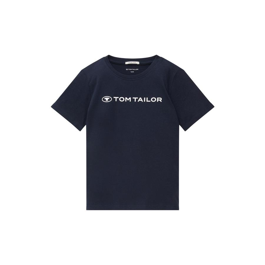 TOM TAILOR T-skjorte logotrykk Sky Captain Blue