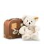 STEIFF teddybjørn Lotte med kuffert, 28 cm, i hvid 