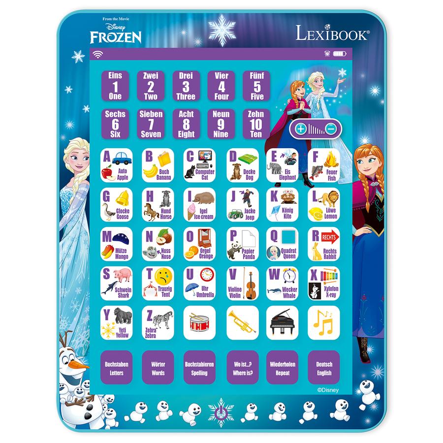 LEXIBOOK Disney Die Eiskönigin Zweisprachiges Lern-Tablet Deutsch / Englisch