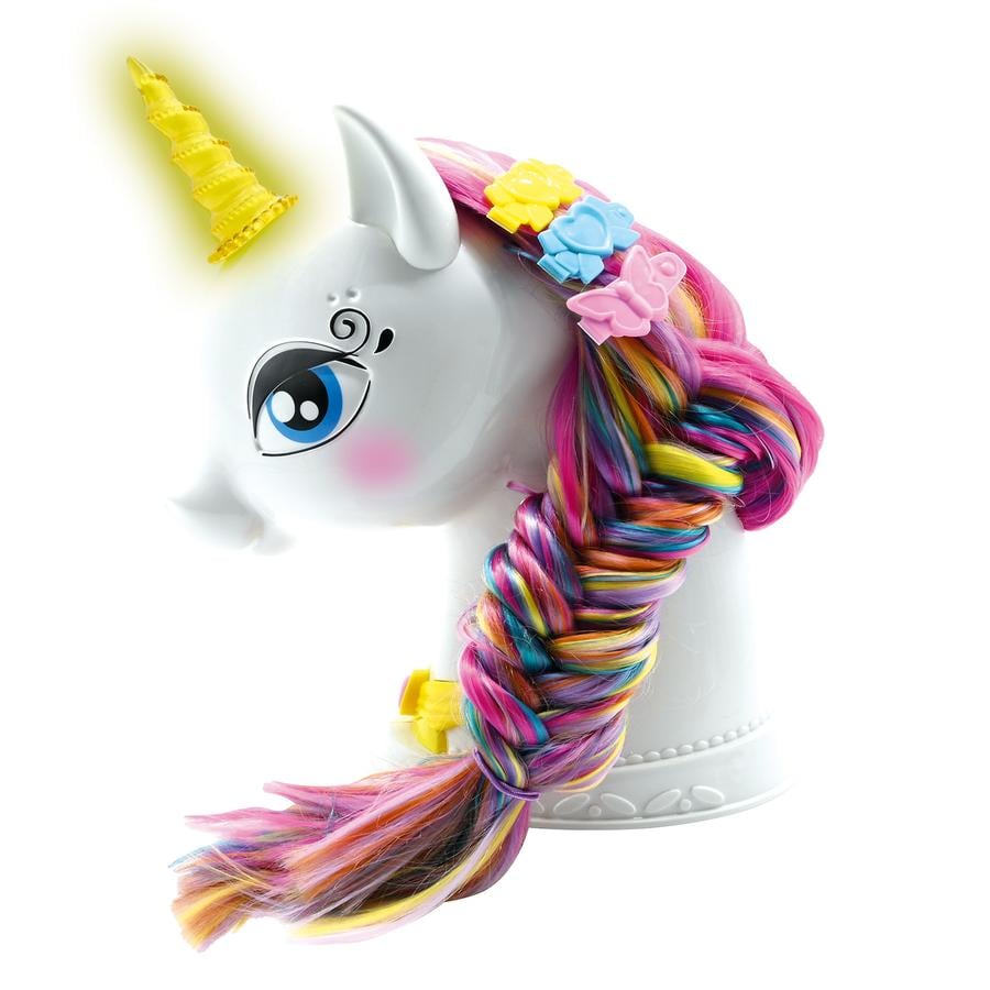 LEXIBOOK Mi unicornio mágico - cabeza de unicornio para vestir con accesorios, efectos de luz y sonido