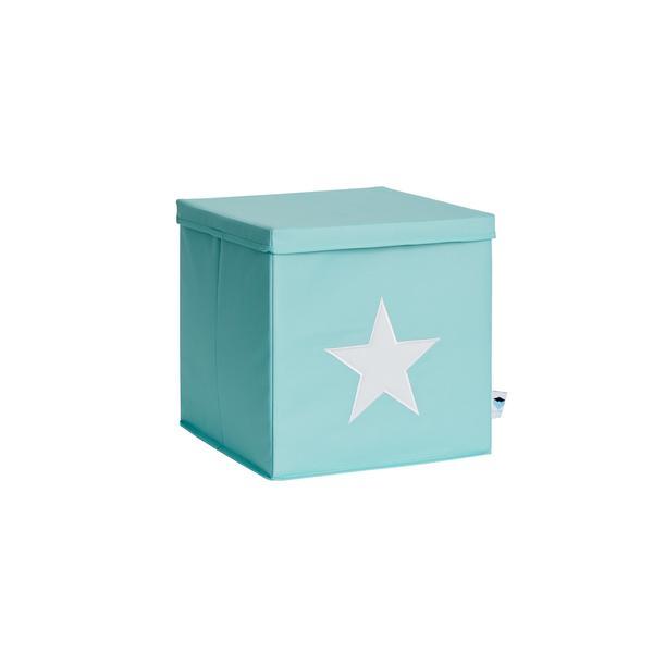 STORE !t Star organizer box, mint med vit stjärna