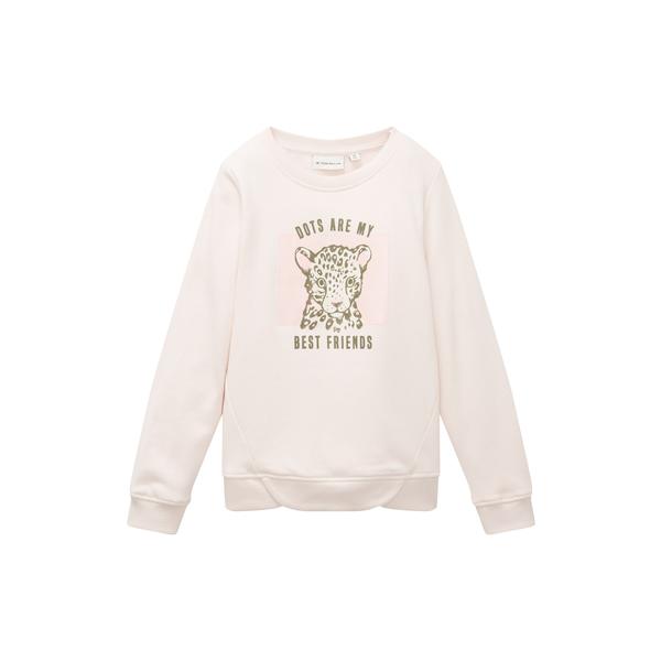 TOM TAILOR Sweatshirt Luipaard Cotton Candy Pink