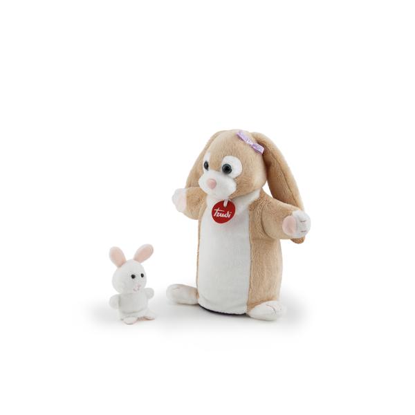 Trudi Handdockor Handdocka Bunny med baby (storlek S)