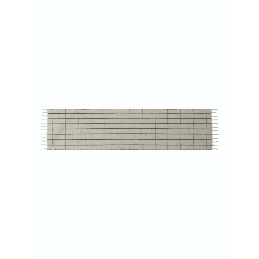 OYOY Teppich Grid Rug - Runner offwhite_anthracite