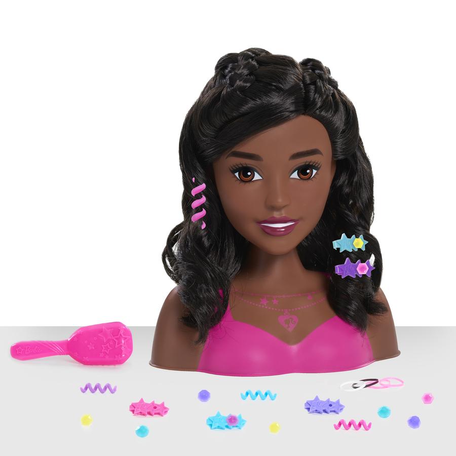 Barbie Pieni kampaajan pää, mustat hiukset.