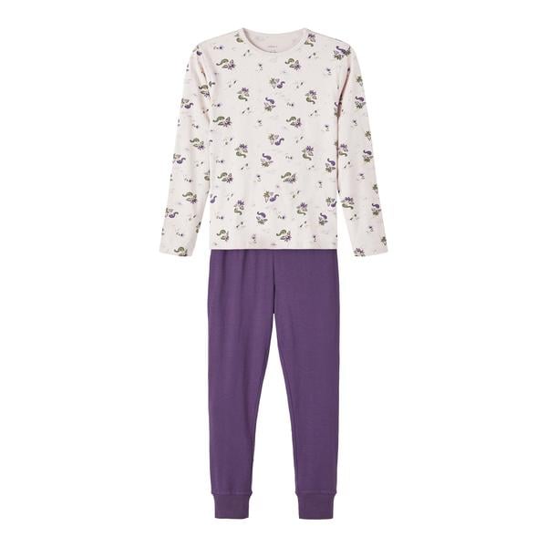 name it Pyjamas 2-delad grå lila
